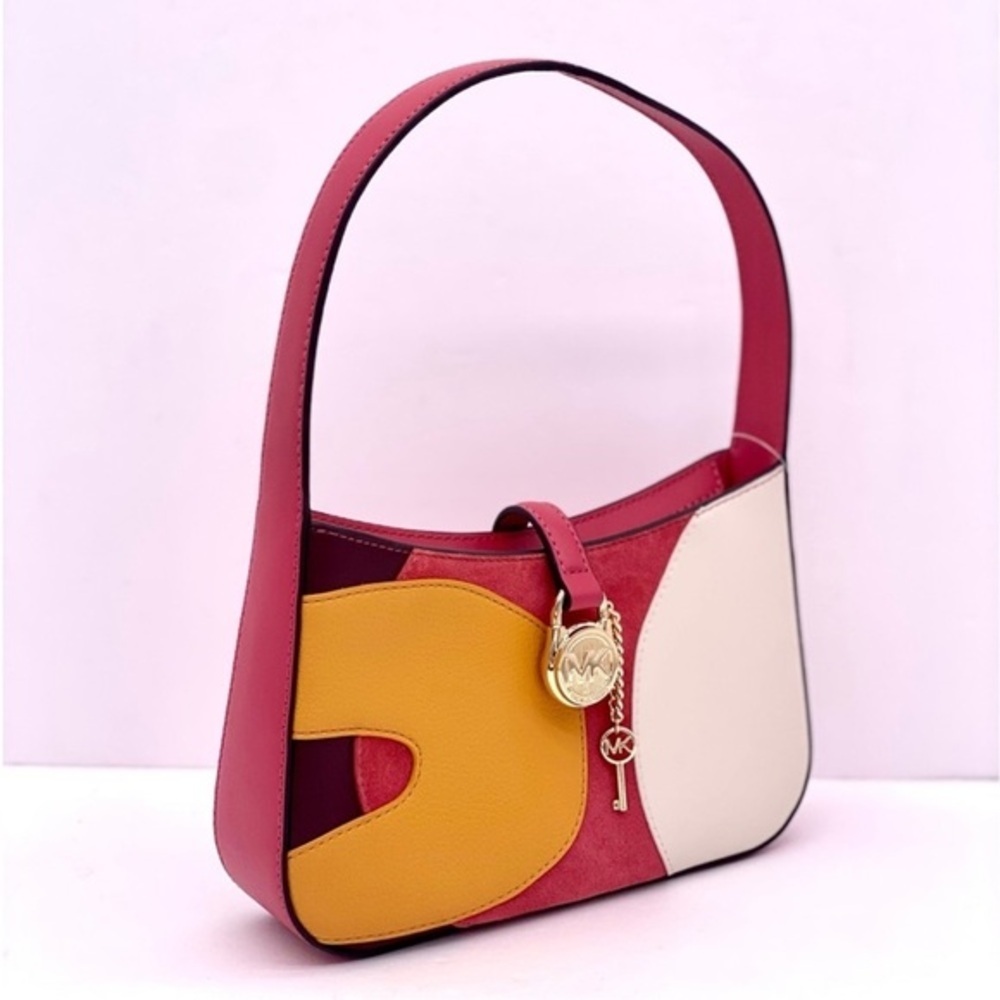 Michael Kors Lyra Small Color-Block Pochette Shoulder Bag